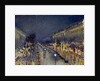 The Boulevard Montmartre at Night, 1897 by Camille Pissarro