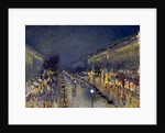The Boulevard Montmartre at Night, 1897 by Camille Pissarro