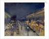 The Boulevard Montmartre at Night, 1897 by Camille Pissarro