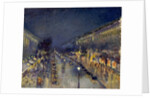The Boulevard Montmartre at Night, 1897 by Camille Pissarro