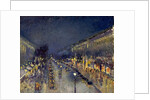 The Boulevard Montmartre at Night, 1897 by Camille Pissarro