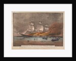 Burning of the Clipper Ship, 'Golden Light' by N. and Ives J.M. Currier