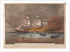 Burning of the Clipper Ship, 'Golden Light' by N. and Ives J.M. Currier