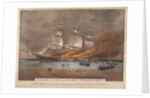 Burning of the Clipper Ship, 'Golden Light' by N. and Ives J.M. Currier