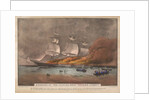 Burning of the Clipper Ship, 'Golden Light' by N. and Ives J.M. Currier