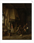 ‘The Skaters’: Peasants in an Interior, 1650 by Adriaen Jansz. van Ostade