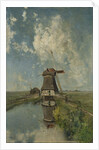 A Windmill on a Polder Waterway, known as In the Month of July, c.1889 by Paul Joseph Constantin Gabriel