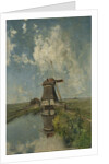 A Windmill on a Polder Waterway, known as In the Month of July, c.1889 by Paul Joseph Constantin Gabriel