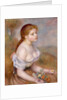 A Young Girl with Daisies, 1889 by Pierre Auguste Renoir