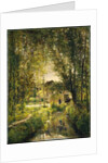 Landscape with a Sunlit Stream, c.1877 by Charles Francois Daubigny