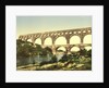 Roman bridge over the Gard, constructed by Agrippa, Nîmes, France, c.1890-c.1900 by Anonymous