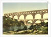 Roman bridge over the Gard, constructed by Agrippa, Nîmes, France, c.1890-c.1900 by Anonymous