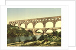 Roman bridge over the Gard, constructed by Agrippa, Nîmes, France, c.1890-c.1900 by Anonymous