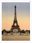 Eiffel Tower, full-view, looking toward the Palais du Trocadéro, Paris, France, c.1890-c.1900 by Anonymous