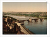 General view and Benezech or Benezet Bridge, Avignon, Provence, France, c.1890-c.1900 by Anonymous