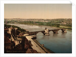 General view and Benezech or Benezet Bridge, Avignon, Provence, France, c.1890-c.1900 by Anonymous