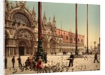 Pigeons in St. Mark's Place, Venice, Italy, c.1890-c.1900 by Anonymous