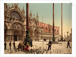 Pigeons in St. Mark's Place, Venice, Italy, c.1890-c.1900 by Anonymous