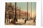Pigeons in St. Mark's Place, Venice, Italy, c.1890-c.1900 by Anonymous