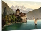 Chillon Castle, and Dent du Midi, Geneva Lake, Switzerland, c.1890-c.1900 by Anonymous