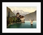 Chillon Castle, and Dent du Midi, Geneva Lake, Switzerland, c.1890-c.1900 by Anonymous