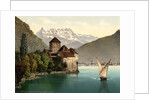 Chillon Castle, and Dent du Midi, Geneva Lake, Switzerland, c.1890-c.1900 by Anonymous