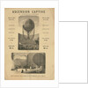 Broadside announcing a captive balloon ascension during the Paris Exposition of 1867 by Anonymous