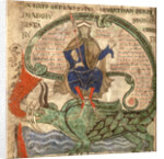 Anti Christ seated on a Leviathan from 'Liber Floridus' by Lambert de Saint-Omer, 1120 by Flemish School