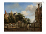 Amsterdam City View with Houses on the Herengracht and the old Haarlemmersluis, c.1670 by Jan van der Heyden