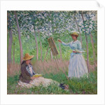 In the Woods at Giverny: Blanche Hoschede at her easel with Suzanne Hoschede reading, 1887 by Claude Monet