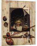 Trompe l'oeil with Studio Wall and Vanitas Still Life, 1668 by Cornelis Norbertus Gijsbrechts