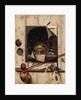 Trompe l'oeil with Studio Wall and Vanitas Still Life, 1668 by Cornelis Norbertus Gijsbrechts