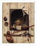 Trompe l'oeil with Studio Wall and Vanitas Still Life, 1668 by Cornelis Norbertus Gijsbrechts
