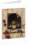Trompe l'oeil with Studio Wall and Vanitas Still Life, 1668 by Cornelis Norbertus Gijsbrechts
