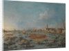 The Bucintoro Festival of Venice. The Bacino di S. Marco with the 'Bucintoro', the Doge's State Barge, on Ascension Day, 1780-93 by Francesco Guardi