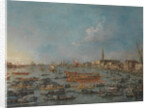 The Bucintoro Festival of Venice. The Bacino di S. Marco with the 'Bucintoro', the Doge's State Barge, on Ascension Day, 1780-93 by Francesco Guardi