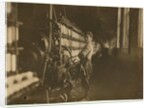 John Dempsey, 11 or 12 years old, Saturday worker in the mule-spinning room at Jackson Mill, Fiskeville, Rhode Island, 1909 by Lewis Wickes Hine