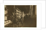 John Dempsey, 11 or 12 years old, Saturday worker in the mule-spinning room at Jackson Mill, Fiskeville, Rhode Island, 1909 by Lewis Wickes Hine