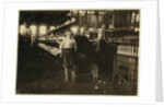 8 year old Leo, only 4 feet tall, picks up bobbins for 15 cents a day at Elk Cotton Mills, Fayetteville, Tennessee, 1910 by Lewis Wickes Hine