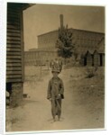 12 year old Eddie Norton, makes about 40 cents a day as a sweeper at Saxon Mill, Spartanburg, North Carolina, 1912 by Lewis Wickes Hine