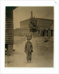 12 year old Eddie Norton, makes about 40 cents a day as a sweeper at Saxon Mill, Spartanburg, North Carolina, 1912 by Lewis Wickes Hine