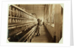 Sadie Pfeifer, only 4 feet tall, has worked for 6 months at Lancaster Cotton Mills, South Carolina, 1908 by Lewis Wickes Hine