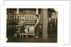 12 year old doffer Ronald Webb and 7 year old Frank Robinson, son of cardroom boss, who sweeps and doffs at Roanoke Cotton Mills, Virginia, 1911 by Lewis Wickes Hine