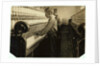 Doffers replacing full bobbins at Indian Orchard Cotton Mill, Massachusetts, 1916 by Lewis Wickes Hine