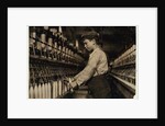 A doffer replaces full bobbins at Globe Cotton Mill, Augusta, Georgia, 1909 by Lewis Wickes Hine