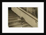 Newsboy asleep with his papers in Jersey City, New Jersey, 1912 by Lewis Wickes Hine