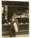 5 year old newsboy Tommy Hawkins only 3 ft 4 ins tall, working in St. Louis, Missouri, 1910 by Lewis Wickes Hine