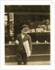 5 year old newsboy Tommy Hawkins only 3 ft 4 ins tall, working in St. Louis, Missouri, 1910 by Lewis Wickes Hine