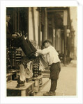 Michael Mero, 2 West 4th St. Bootblack, 12 years of age, working one year of own volition by Lewis Wickes Hine