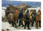 The Lifeboat is Taken through the Dunes, 1883 by Michael Peter Ancher